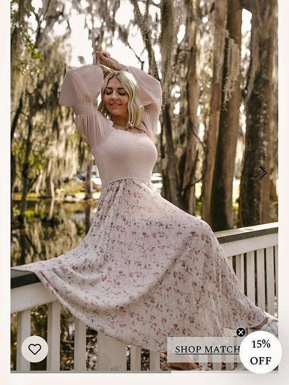 Ivy City Jolie Dress Floral Maxi Dress in Pink & White Size XS Like New